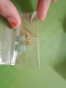 Handmade Hanging Sea Blue Colour Earring