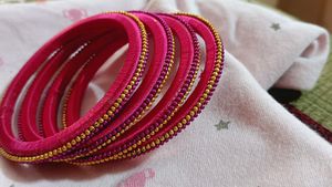Silk Thread Bangles Prepared By Me