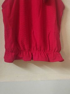 Shein Red Halter Top