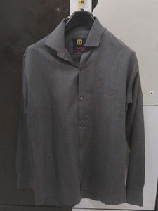 Formal Gray Long Sleeve Shirt