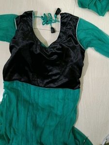 Elegant Green Anarkali Kurta Set