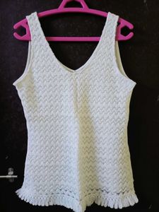 Dorothy Perkins White Crochet Top