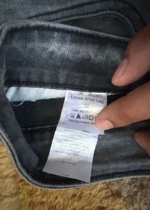 Grey Baggy Denim Jeans