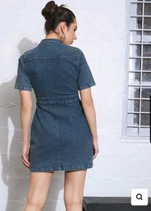 Denim Mini Shirt Dress