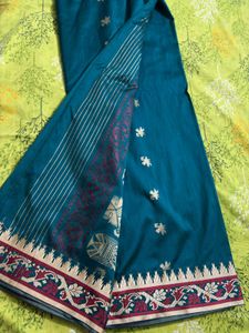 Elegant Teal Saree