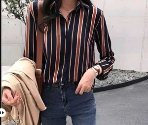 New with tag Pinterest Korean Striped Long Sleeve