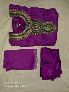 Anarkali Purple Suit