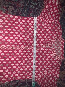 Pink And White Kurti Set