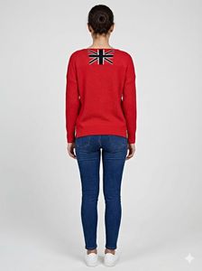 Union Jack Red Pullover Sweat top