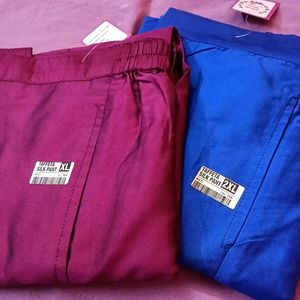 💜Combo Of 2 Silk Premium Pant With Pockets💙