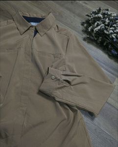 Brown Long Sleeve Blouse