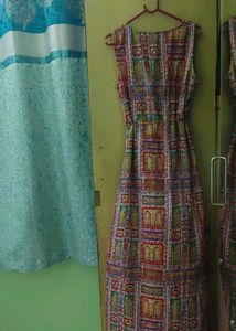 Patterned Sleeveless Maxi Dress