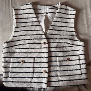 Striped Tweed Vest