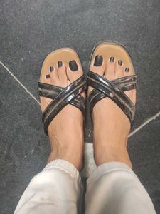 Black Criss-Cross Sandals
