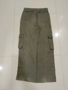 Vintage Olive Green Baggy Cargo Pants