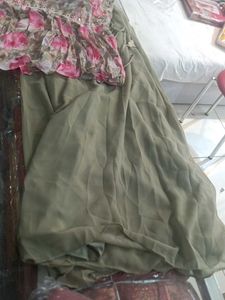 Floral Print Blouse &amp; Solid Plazzo Set