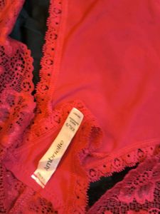 Red Lace Thong Panty