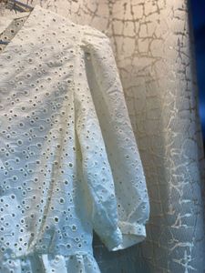 White Peplum Top