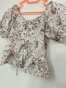 Floral Ruffled Top