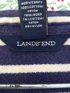 💙 🌟 LANDS’ END 🌟 Navy &amp; White Striped Shirt