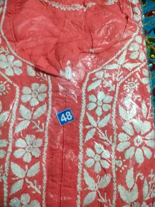 Totally New Lucknowi Chikankari  Cotton  Kurtis