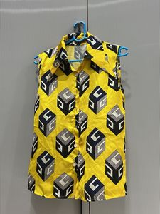 Yellow Geometric Top