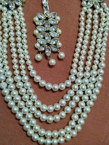 White Pearl Rani Haar