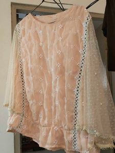 Peach Lace Top