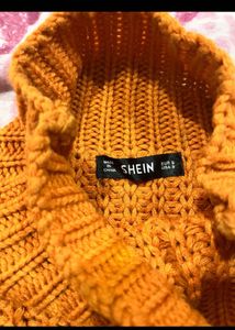 Shein Orange Knit Sweater