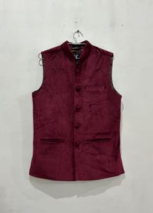 Maroon Velvet Waistcoat