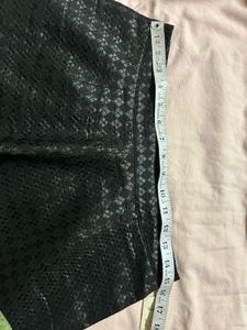 Black Patterned Shorts