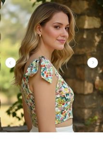Floral One-Shoulder Crop Top