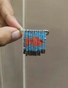 Pixel Goldfish Bead Charm