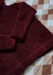 Insense Women Maroon Fleece Hoodie Sweatshirt