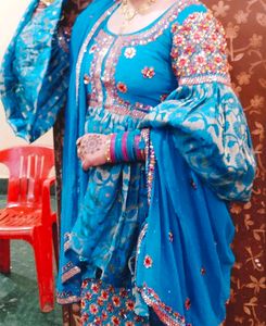 Very Beautiful Fish Cut Lahenga Wore Only 3 Tyms