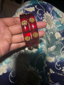 Red  plastic  bangles