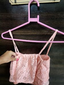 Lace Padded Cami Crop Top - Beach Wear ⛱️
