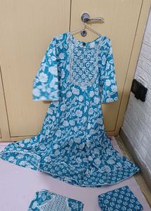 Floral Print Anarkali Kurta
