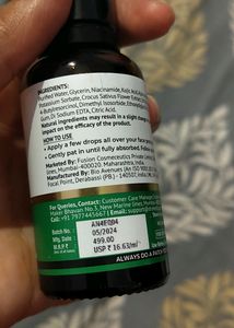 Dr.Sheth&#39;s Kesar &amp; Kojic Acid Faceserum