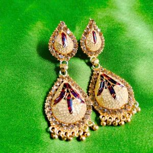 Gold Plated Bangles And Earrings
