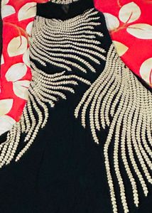 Elegant Black &amp; Gold Ethnic Gown