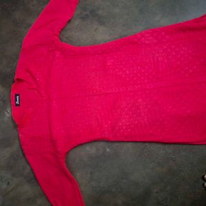 pink woollen Kurta