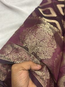Elegant Purple Banarasi Saree