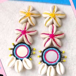 Seashell Flower Power Earrings