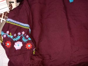 Brown Colour Frock Top