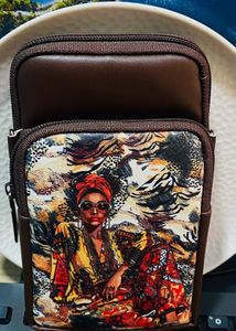 Brown Portrait Crossbody Bag