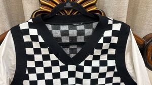 Checkered Sweater Vest
