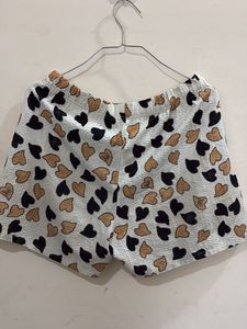 Heart Print Casual Shorts