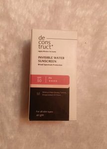 Deconstruct Invisible Water Sunscreen