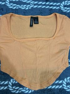 Cute Orange Crop Top